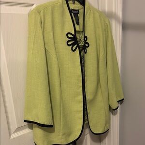 Kasper Women's Lime Green Jacket and tank set